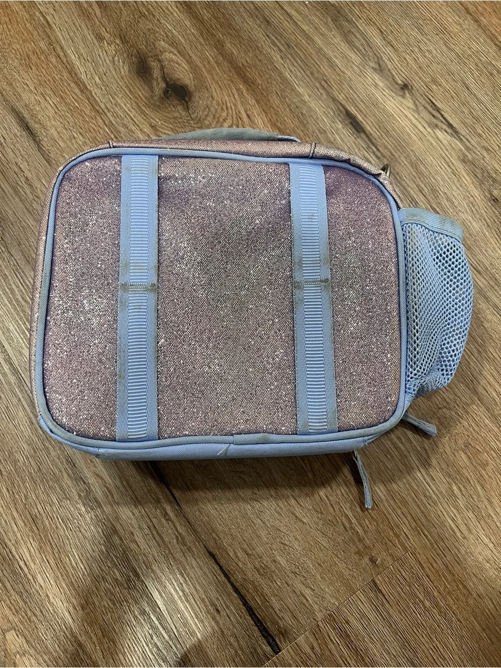 Pottery Barn Kids Lavender Twilight Ombre Sparkle Glitter Backpack and Lunchbox